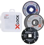 Juego de discos de corte y láminas bosch x-lock 125 mm, cmw, disco de corte (5 partes)  2608619374