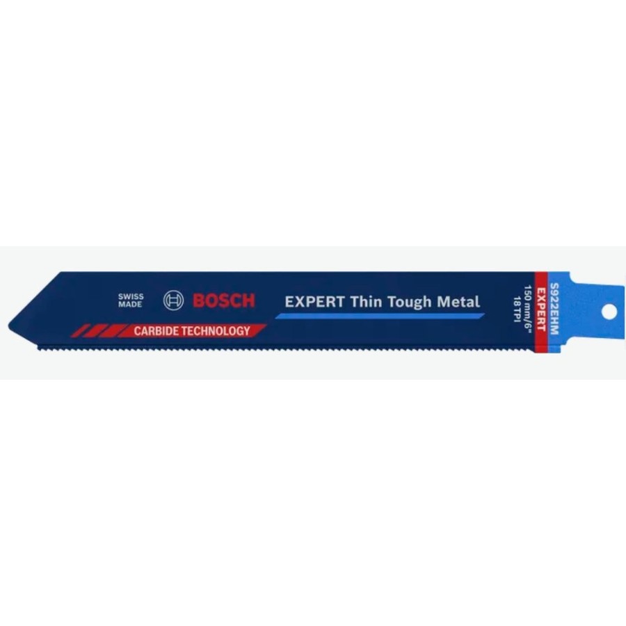 Hoja de sierra de sable bosch professional expert 'thin tough metal' s 922 ehm, 10 piezas de longitud 150 mm 2608900362