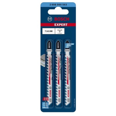 Hoja de sierra de calar bosch expert metal duro t 141 hm 'fiber yeso' (3 piezas)  2608900563