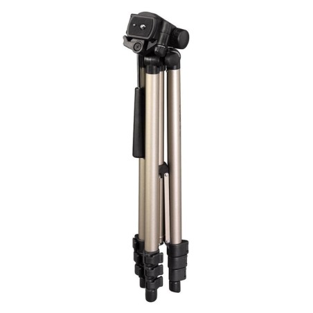 Hama   trípode star 75, para cámara de fotos, conexión 6.4mm, altura ajustable hasta 125 cm, color beige