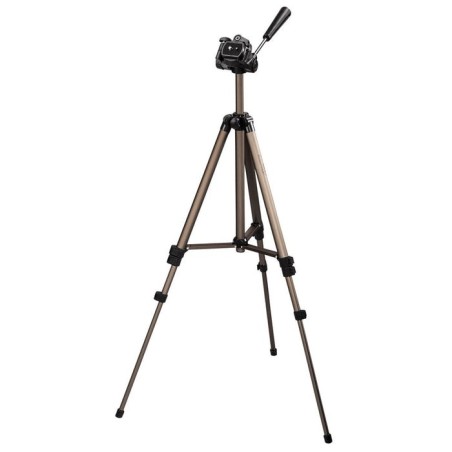 Hama   trípode star 75, para cámara de fotos, conexión 6.4mm, altura ajustable hasta 125 cm, color beige