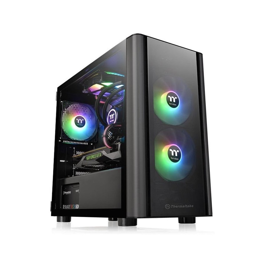 Caja pc thermaltake v150 tg micro torre negro