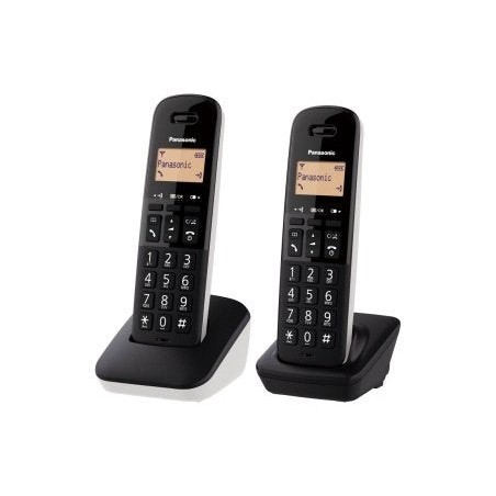 Telefono cordless doppio panasonic kx-tgb612jtw  bianco/nero