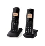 Telefono cordless doppio panasonic kx-tgb612jtw  bianco/nero