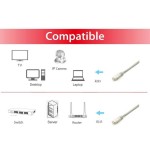 Equip cable de red cat6a s/ftp awg26 (s-stp) 0.50m gris  605607