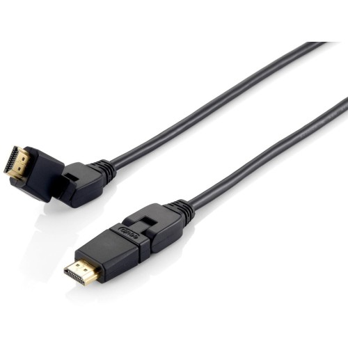 Equip cable hdmi v1.4 cabezales articulados 5m negro 119365