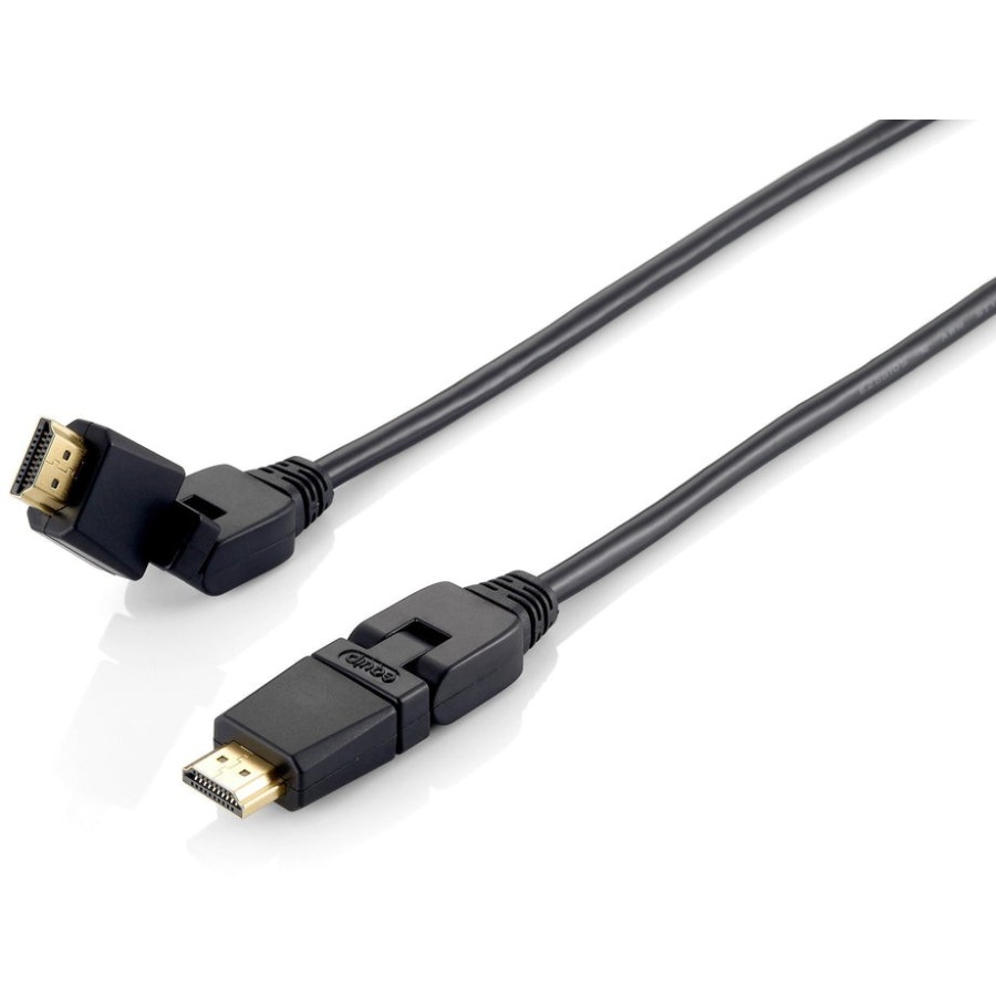 Equip cable hdmi v1.4 cabezales articulados 5m negro 119365