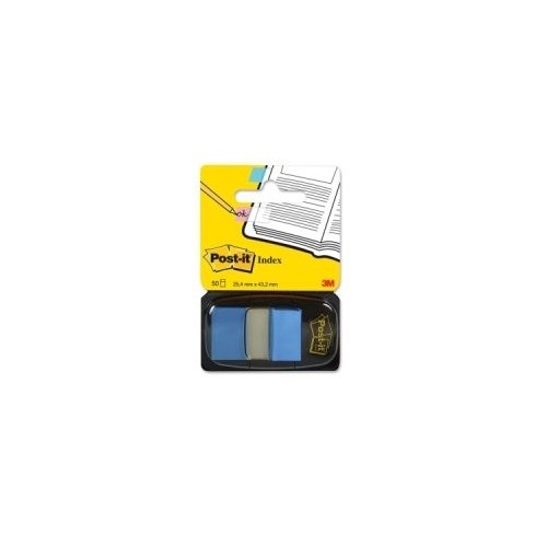 Marcador index mediano post-it 3m dispensador 50 unidades -azul brillante