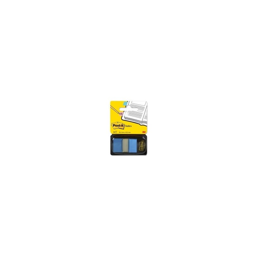 Marcador index mediano post-it 3m dispensador 50 unidades -azul brillante