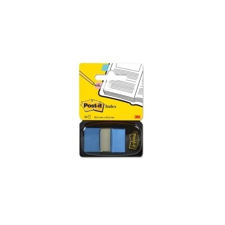 Marcador index mediano post-it 3m dispensador 50 unidades -azul brillante