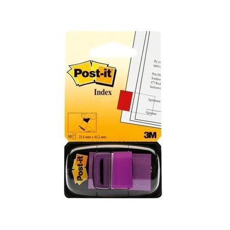Marcador index post-it mediano 3m dispensador 50 unidades violeta