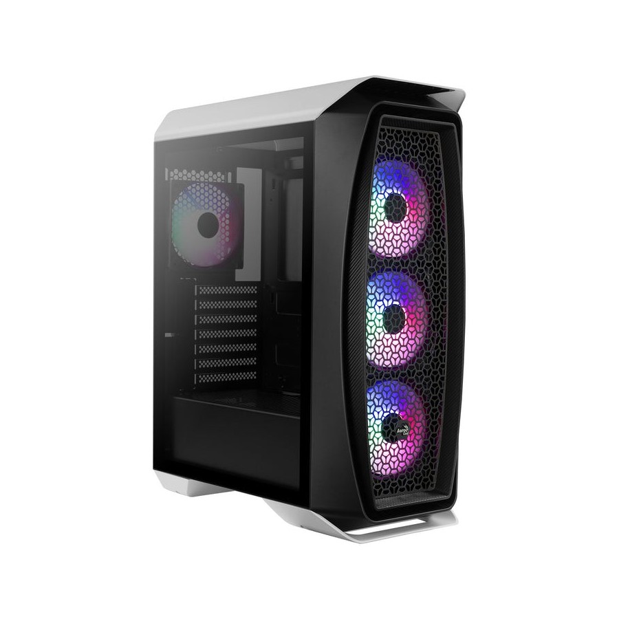 Caja gaming semitorre aerocool aero one frost blanco