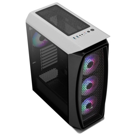 Caja gaming semitorre aerocool aero one frost blanco