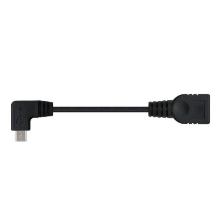 Nanocable cable micro usb 2.0 otg acodado macho a usb-a hembra 15cm