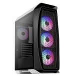 Caja gaming semitorre aerocool aero one frost blanco