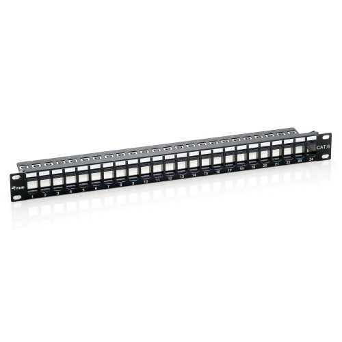 Equip patch panel vacio cat.6 24 puertos keystone 1u