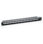 Equip patch panel vacio cat.6 24 puertos keystone 1u
