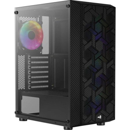 Caja gaming semitorre aerocool hivebk
