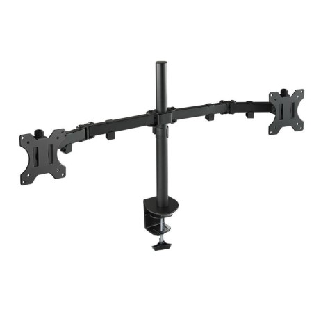 Tooq soporte de mesa con brazos articulados para 2 monitores de 13"-32" - giratorio e inclinable - gestion de cables -