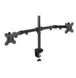Tooq soporte de mesa con brazos articulados para 2 monitores de 13"-32" - giratorio e inclinable - gestion de cables -