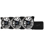 Ventilador aerocool rev rgb pro 12cm 1200rpm 15.1dba iluminación anillo dual led 16.8 millones de colores control p7-h1