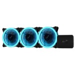Ventilador aerocool rev rgb pro 12cm 1200rpm 15.1dba iluminación anillo dual led 16.8 millones de colores control p7-h1