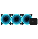 Ventilador aerocool rev rgb pro 12cm 1200rpm 15.1dba iluminación anillo dual led 16.8 millones de colores control p7-h1