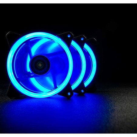Ventilador aerocool rev rgb pro 12cm 1200rpm 15.1dba iluminación anillo dual led 16.8 millones de colores control p7-h1