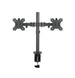 Tooq soporte de mesa con brazos articulados para 2 monitores de 13"-32" - giratorio e inclinable - gestion de cables -