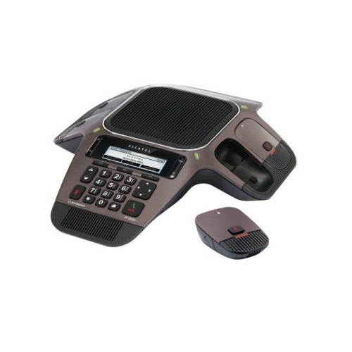 Terminal alcatel conference ip1850 4 micrófonos inalámbricos dect desmontables 3 cuentas sip skype for business