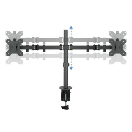 Tooq soporte de mesa con brazos articulados para 2 monitores de 13"-32" - giratorio e inclinable - gestion de cables -