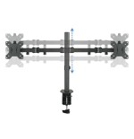 Tooq soporte de mesa con brazos articulados para 2 monitores de 13"-32" - giratorio e inclinable - gestion de cables -