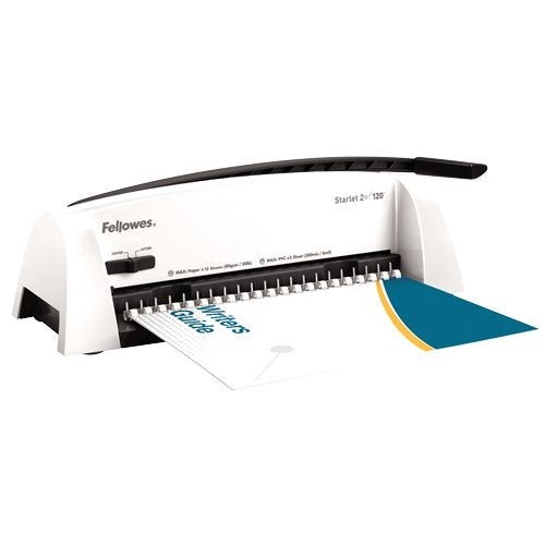 Encuadernadora de canutillo fellowes starlet 2+- blanco
