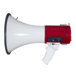 Megáfono con sirena fonestar mf-600sgu 10w rms reproductor usb sd mp3 micrófono de mano batería