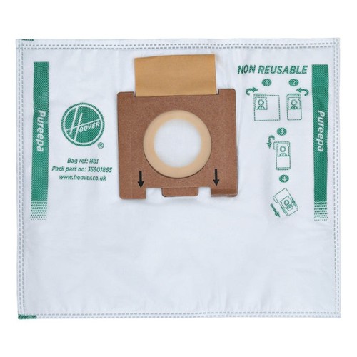 Bolsa pure hepa hoover h81 para aspirador telios extra 4 unidades