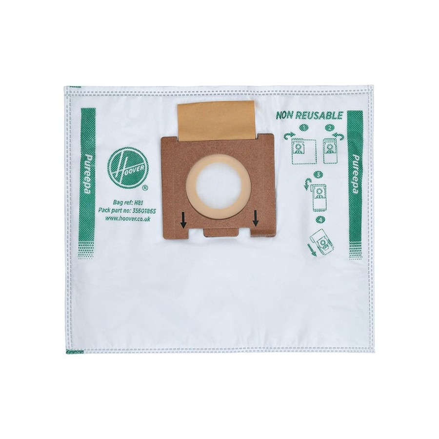 Bolsa pure hepa hoover h81 para aspirador telios extra 4 unidades