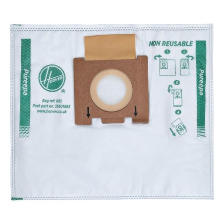 Bolsa pure hepa hoover h81 para aspirador telios extra 4 unidades