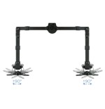 Tooq soporte de mesa con brazos articulados para 2 monitores de 13"-32" - giratorio e inclinable - gestion de cables -