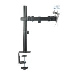 Tooq soporte de mesa con brazos articulados para 2 monitores de 13"-32" - giratorio e inclinable - gestion de cables -