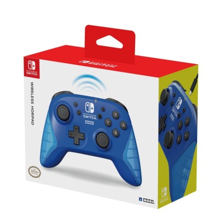 Gamepad inalámbrico hori horipad para nintendo switch azul