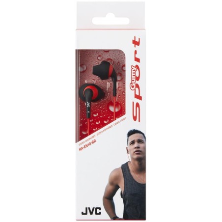 Auriculares deportivos jvc gummy sport ha-en10 jack 3.5 negros