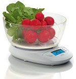 Báscula de cocina laica ks1019 blanca bol gran capacidad display retroiluminado hasta 5kg precisión 1g