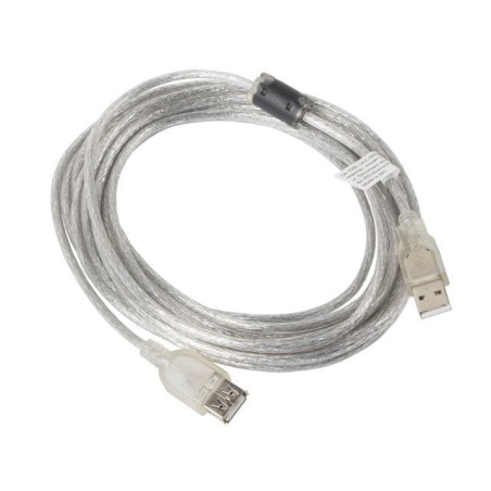 Cable lanberg ca-usbe-12cc-0050-tr usb 2.0 5 m usb a transparente