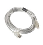 Cable lanberg ca-usbe-12cc-0050-tr usb 2.0 5 m usb a transparente