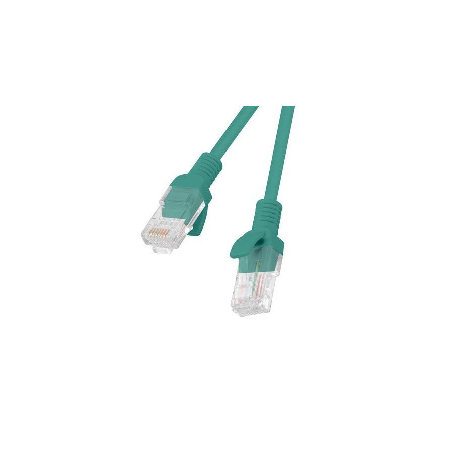 Cable de red lanberg rj45 utp cat 5e 0.5m verde pcu5-10cc-0050-g