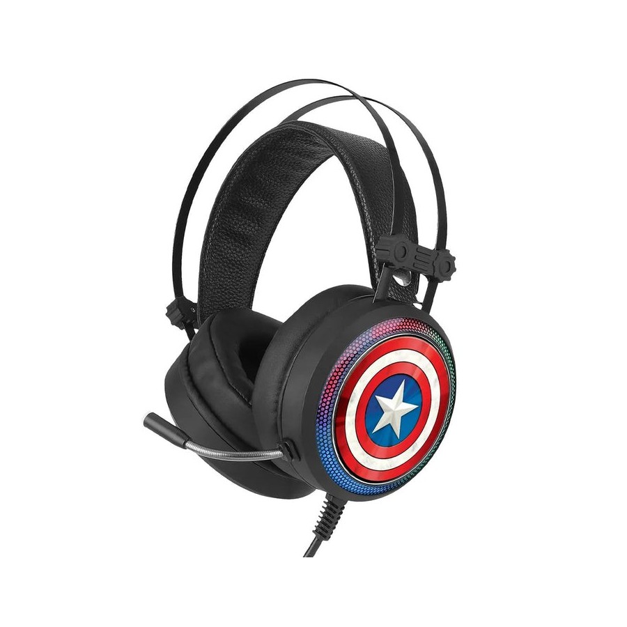 Auriculares gaming con micrófono marvel captain america 001 usb