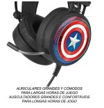 Auriculares gaming con micrófono marvel captain america 001 usb