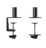 Tooq soporte de mesa con brazos articulados para 2 monitores de 13"-32" - giratorio e inclinable - gestion de cables -