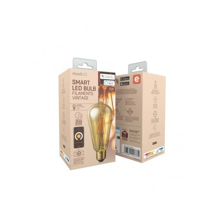 Bombilla inteligente muvit io edison casquillo e27 5w 480 lúmenes 1800-2700k