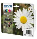 Tinta original epson 18 multipack paquete de 4 15.1 ml negro, amarillo, cian, magenta